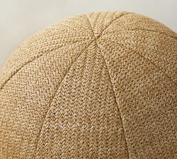 Faux Natural Fiber Outdoor Sphere Pillow