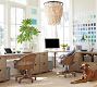 Amelia Wood Bead Chandelier (24")