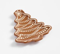 Gingerbread Tree Stoneware Serving Platter