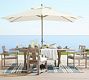 Indio Eucalyptus X-Base Extendable Outdoor Dining Table (77"-102")