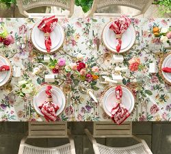 Garden Floral Cotton/Linen Tablecloth