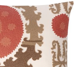 Suzani Embroidered Pillow Cover