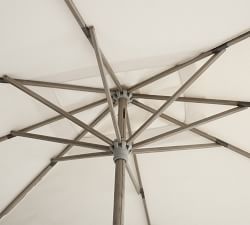 10' Rectangular Outdoor Umbrella &ndash; Eucalyptus Frame