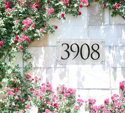 Frosted Beveled Crystal trajan Engraved Address Sign