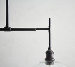 Glass Globe Linear Chandelier (43")