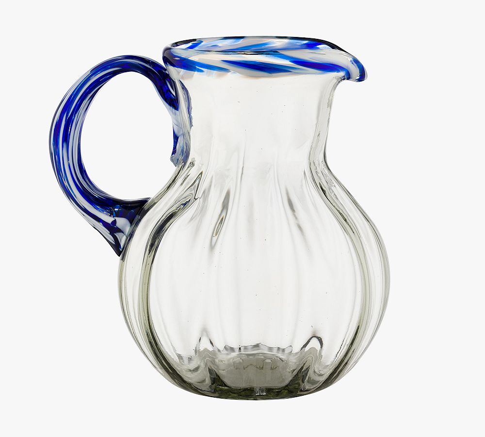 Optic Ocean Recycled Pitcher by Pottery Barn