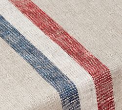 Patriotic Stripe Cotton/Linen Table Runner