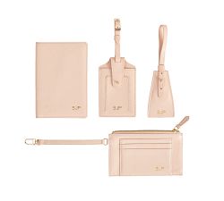 Peyton Leather Travel Accessories - Blush
