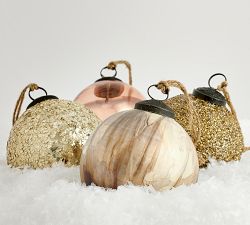 Rustic Glam Ornaments - Set of 6
