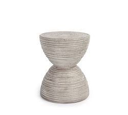 Velez Concrete Round Outdoor Accent Table (14")