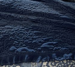 Velvet Floral Quilt &amp; Shams