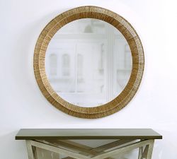 Wren Jute Round Wall Mirror