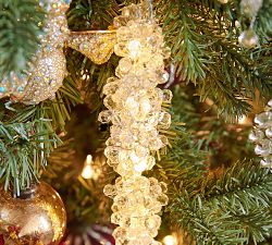 Lit Icicle Crystal Ornament