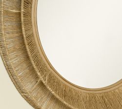 Wren Jute Round Wall Mirror