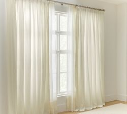Open Box: Belgian Flax Linen Pinch Pleat Curtain