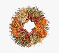 Faux Harvest Autumn Wreath