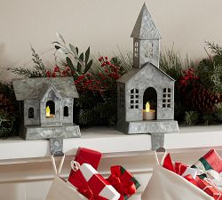 Galvanized Village Stocking Holder