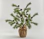 Lit Faux Potted Needle Pine Tree