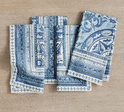 Nila Medallion Block Print Napkins - Set of 4