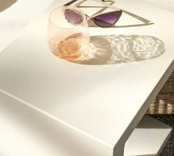 Pomona Concrete Rectangular Outdoor C-Table (17")