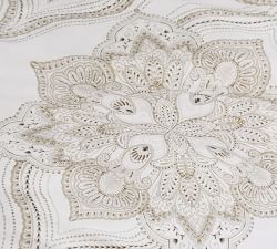 Sonya Medallion Organic Percale Duvet Cover