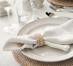 Tava Handwoven Rattan Oval Napkin Rings - Set of 4