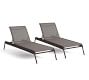 Torrey Wicker Stackable Outdoor Single Chaise Lounge, Set of 2