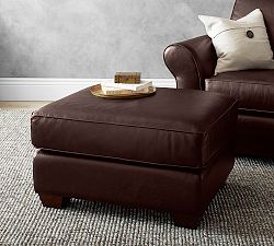 PB Comfort Leather Ottoman