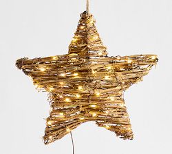 Rattan Twinkle Light Star