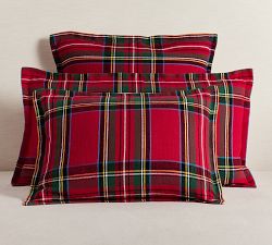 Stewart Plaid Cotton Duvet Cover - Thumbnail 5