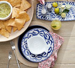 Tava Rattan Chip &amp; Dip Server