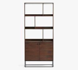 Bradley Open Bookcase with Doors (35.5")