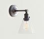 Flared Glass Straight Arm Sconce (7'')
