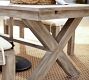 Indio Eucalyptus X-Base Extendable Outdoor Dining Table (77"-102")