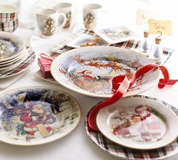 Nostalgic Santa Stoneware Entertaining Collection