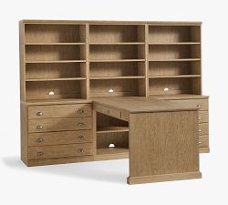 Printer's Large Peninsula Desk Suite