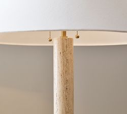 Sterling Travertine Floor Lamp (65")