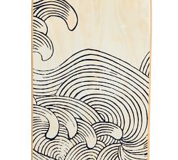 Wave Design Surfboard Wall Art