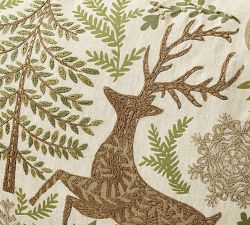 Winter Solstice Embroidered Lumbar Pillow