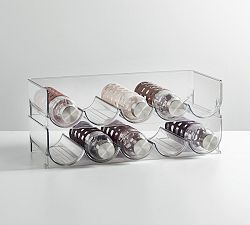 Clear Plastic Storage Bottle &amp; Can Bin Sets