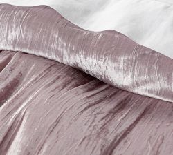 Crinkle Velvet Duvet Cover &amp; Shams