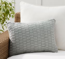 Cruz Eco-Friendly Textured Lumbar Outdoor Pillow