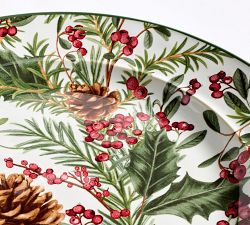 Holly Berry Stoneware Dinner Plates - Set of 4