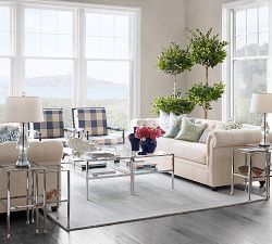 Marston Crystal &amp; Iron Table Lamp (25"-28")