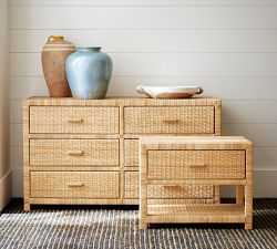 Cala Rattan 6-Drawer Dresser