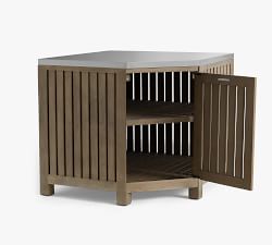 Open Box: Abbott Outdoor Kitchen FSC® Acacia Corner Cabinet