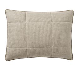 Open Box: European Flax Linen Waffle Comforter Sham, Standard Set of 2 - Dark Flax