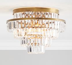 Gemma Crystal Tiered Flush Mount (18")
