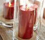 Premium Flickering Flameless Wax Pillar Candles - Red