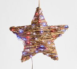 Rattan Twinkle Light Star